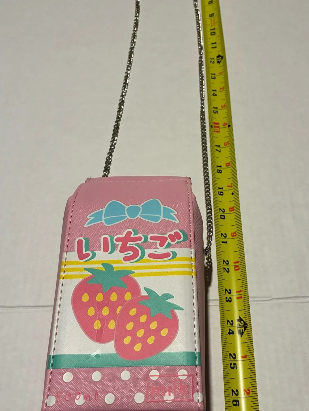 BIOWORLD Pink Strawberry Crossbody Bag - Cute Strawberry Print